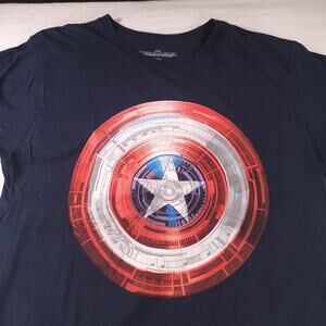 Marvel Captain America Graphic Short Sleeve Casual T Shirt Mens Size M Blue